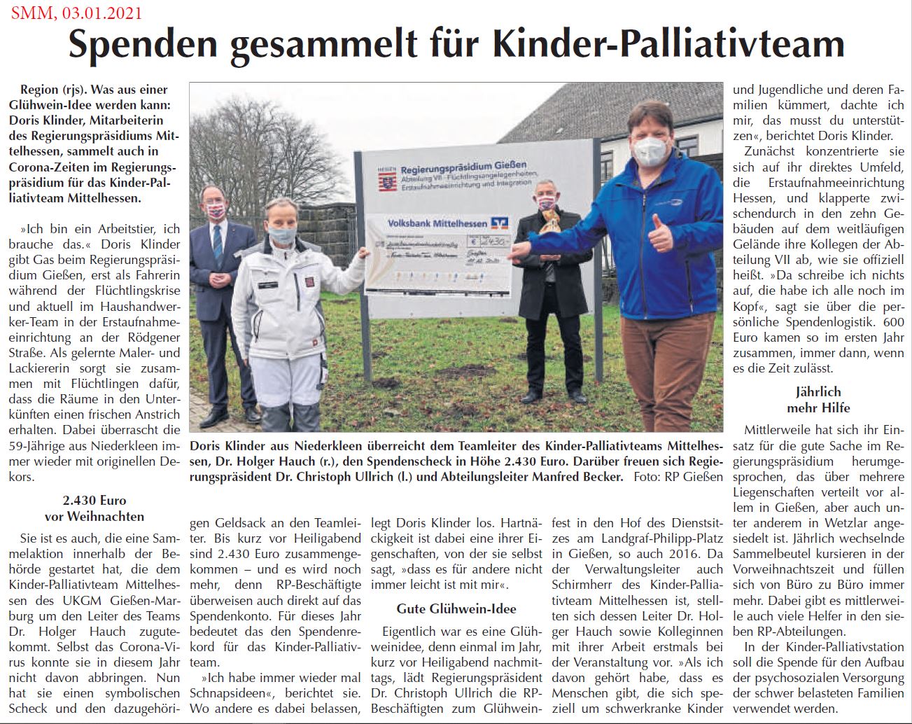 PalliativPro Spende RP Gieen Mitarbeiter Doris Klinder 6