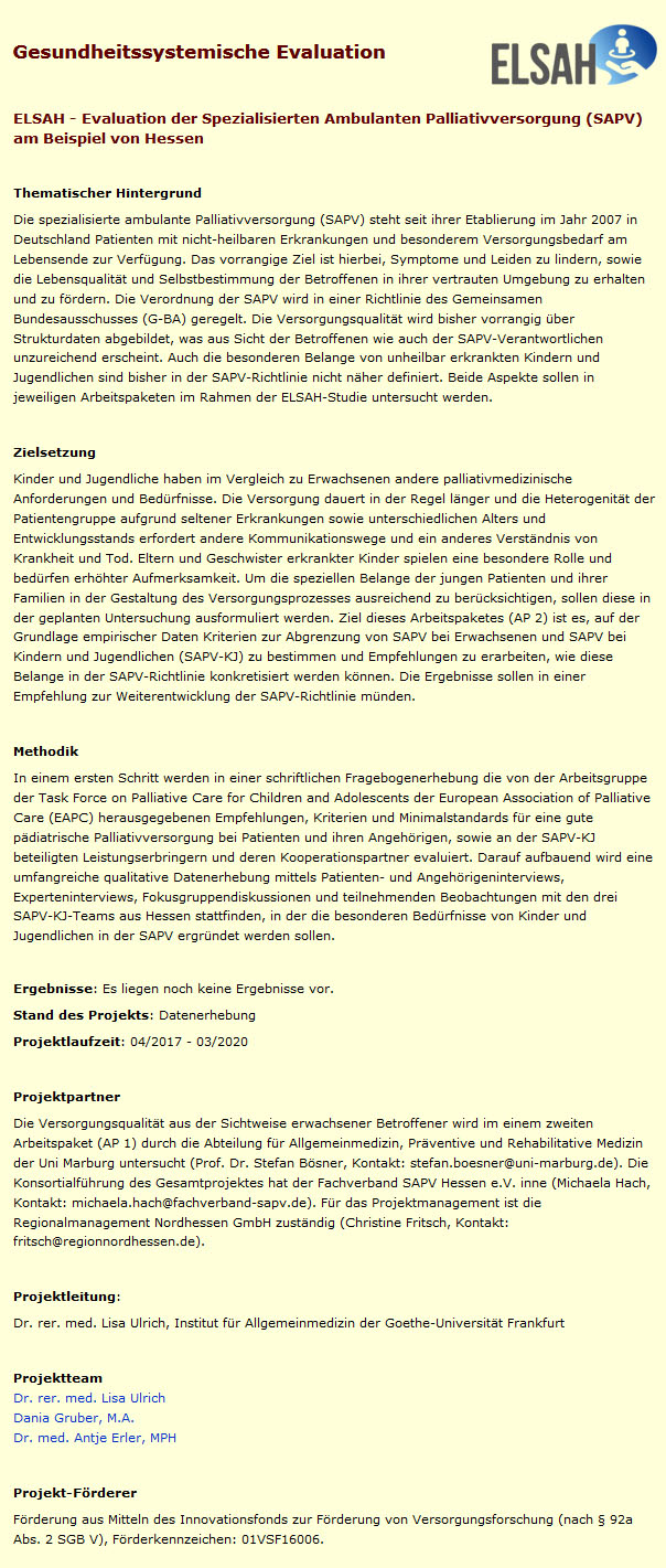 Projekt ELSAH